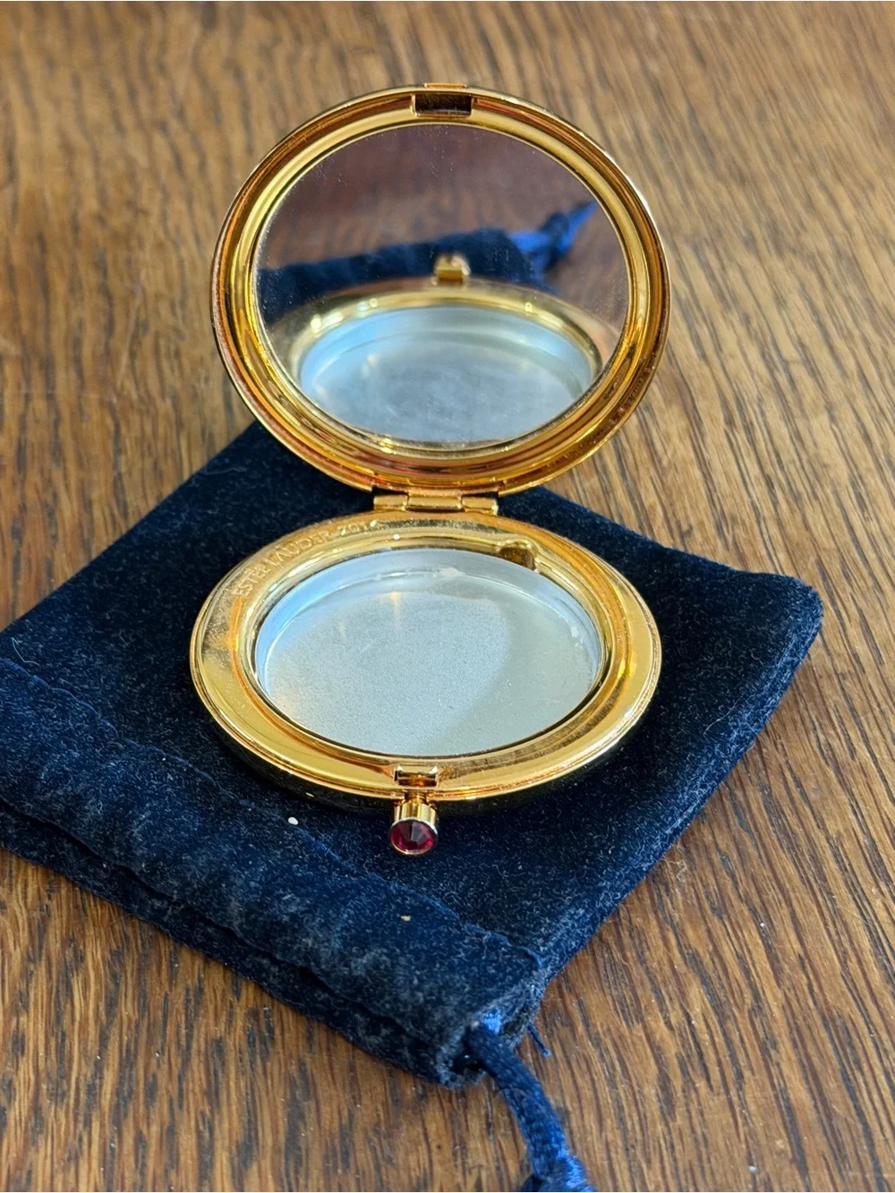 Estee Lauder Vintage Gold “Cheers” Mini Compact Powder Case